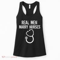 Funny Real Men Marry Nurses Medical Women's Tank Top thumb 0