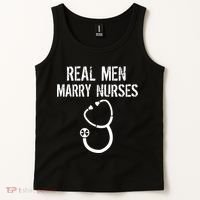 Funny Real Men Marry Nurses Medical Tank Top thumb 2