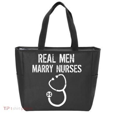 Funny Real Men Marry Nurses Medical Tote Bag