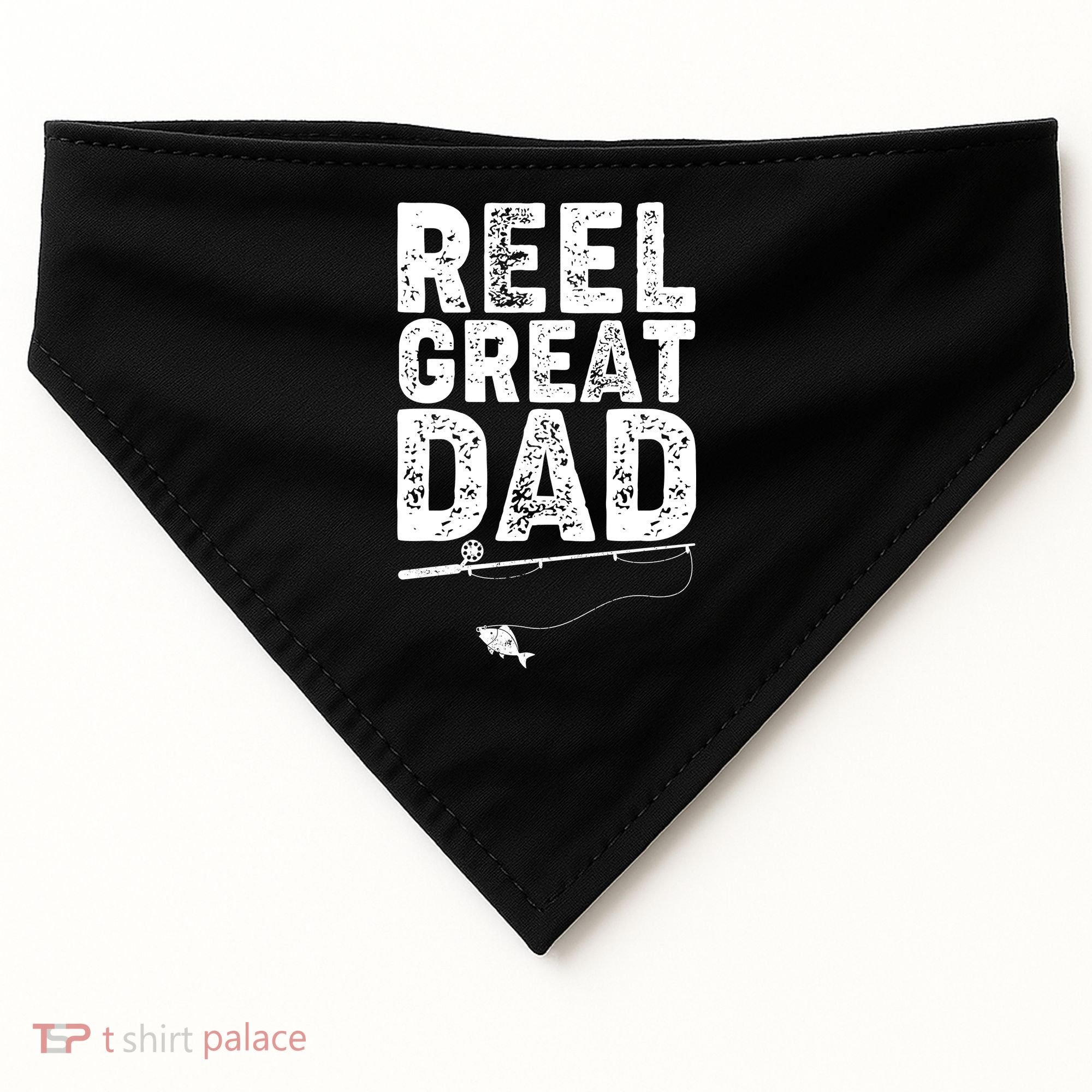 Funny Reel Great Dad Fishing USA-Made Doggie Bandana