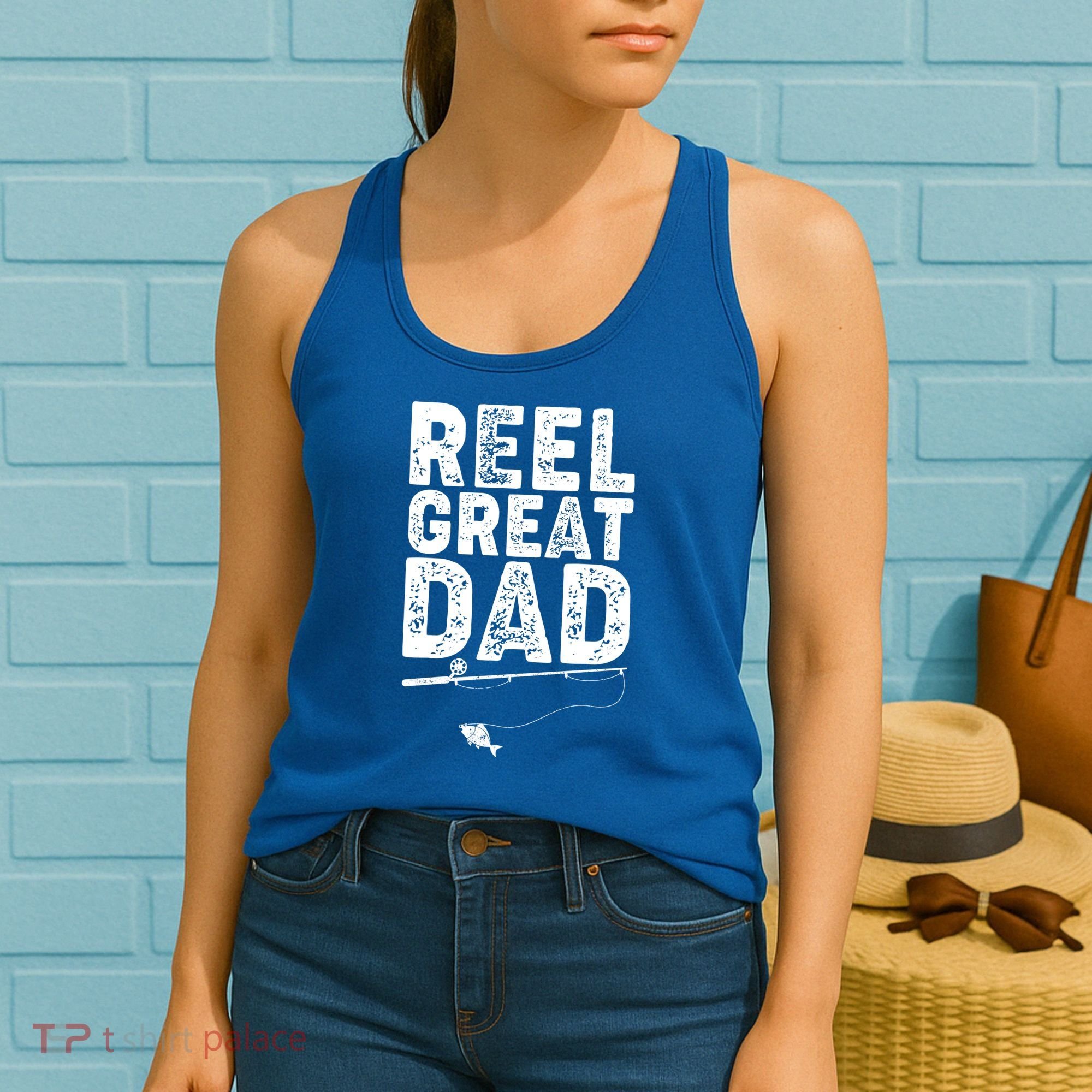 Funny Reel Great Dad Fishing Women's Tank Top