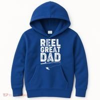 Funny Reel Great Dad Fishing Kids Hoodie thumb 0