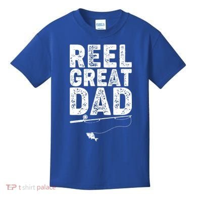 Funny Reel Great Dad Fishing Kids T-Shirt