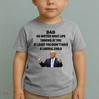 Funny Republican Dad Anti Liberal Child Toddler T-Shirt thumb 2