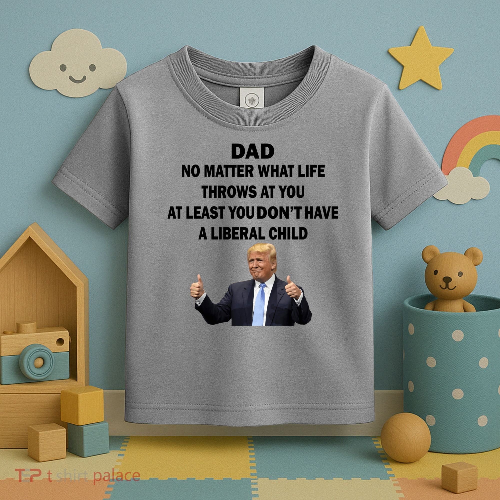 Funny Republican Dad Anti Liberal Child Toddler T-Shirt