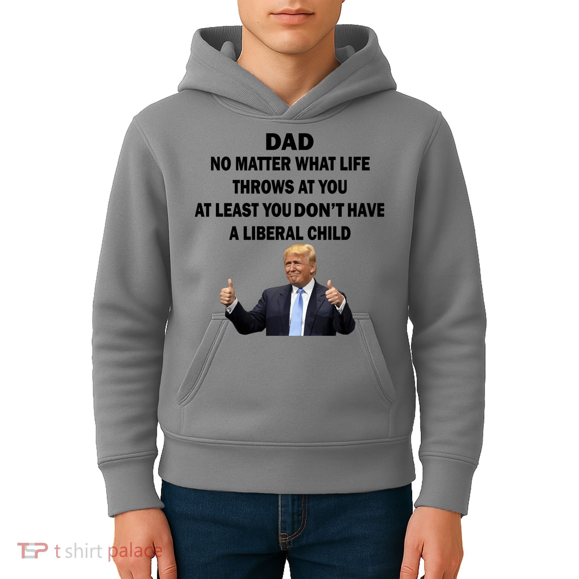 Funny Republican Dad Anti Liberal Child Kids Hoodie