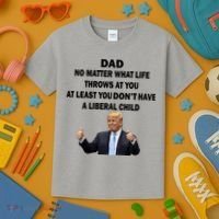 Funny Republican Dad Anti Liberal Child Kids T-Shirt thumb 3