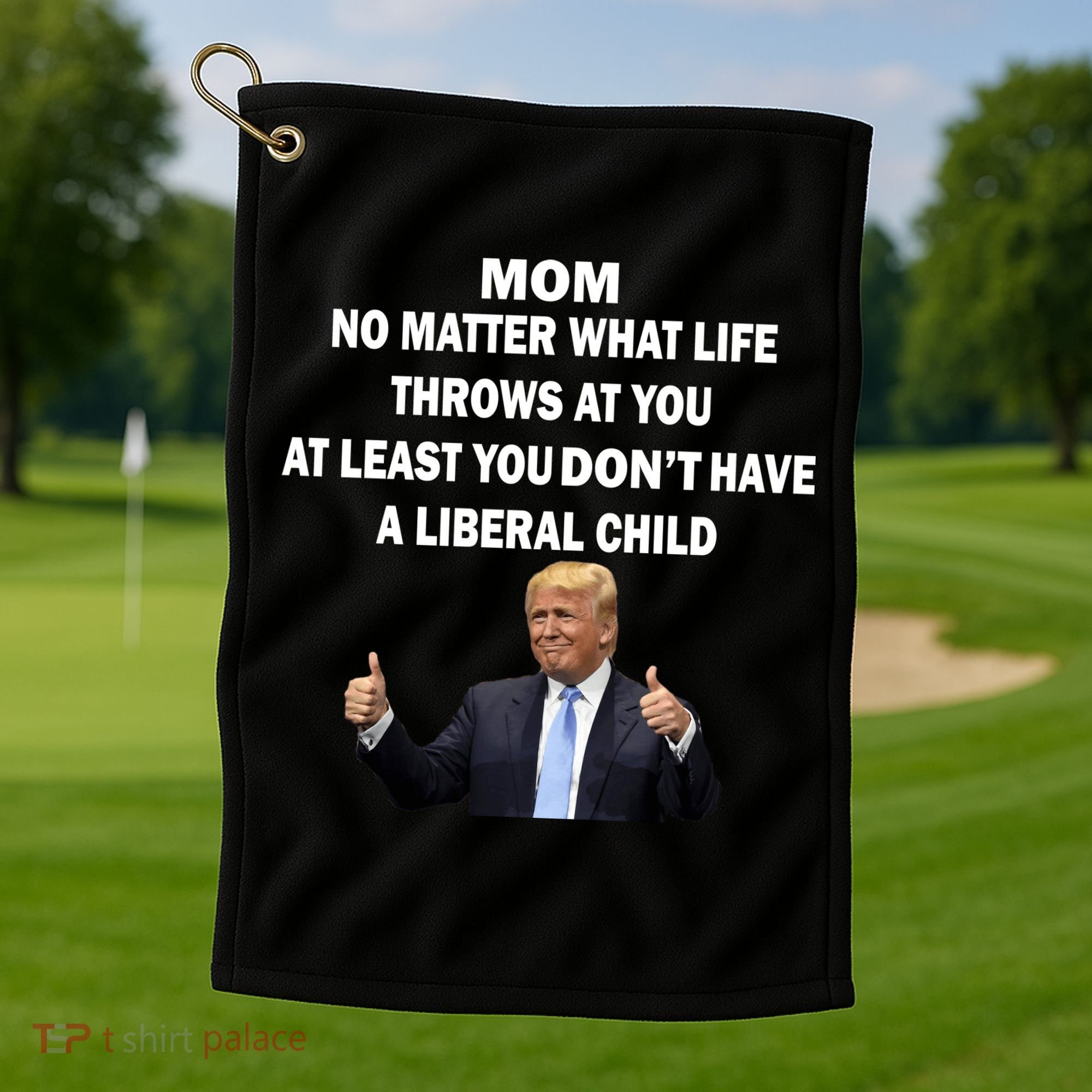 Funny Republican Mom Anti Liberal Child Golf Towel