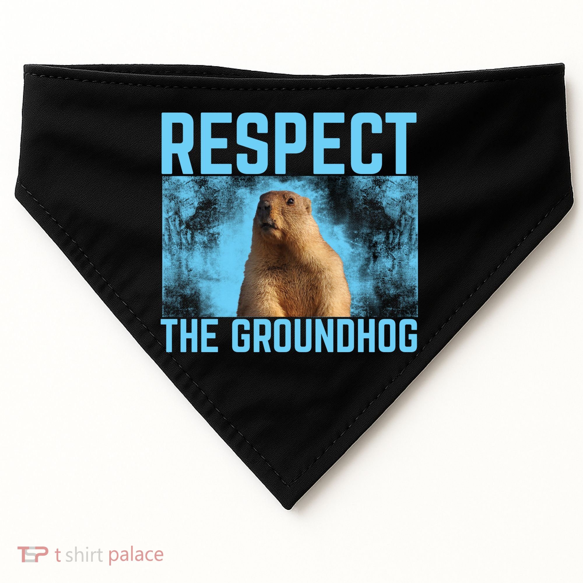 Funny Respect The Groundhog USA-Made Doggie Bandana