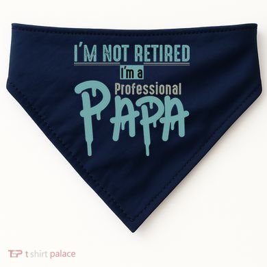 Funny Retired Professional Papa USA-Made Doggie Bandana