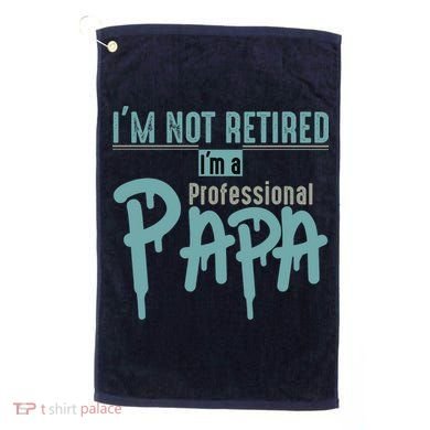 Funny Retired Professional Papa Golf Towel