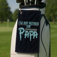 Funny Retired Professional Papa Golf Towel thumb 2
