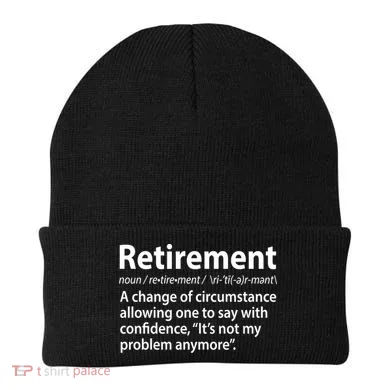 Funny Retirement Definition Beanie