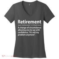 Funny Retirement Definition  Women's V-Neck T-Shirt thumb 0
