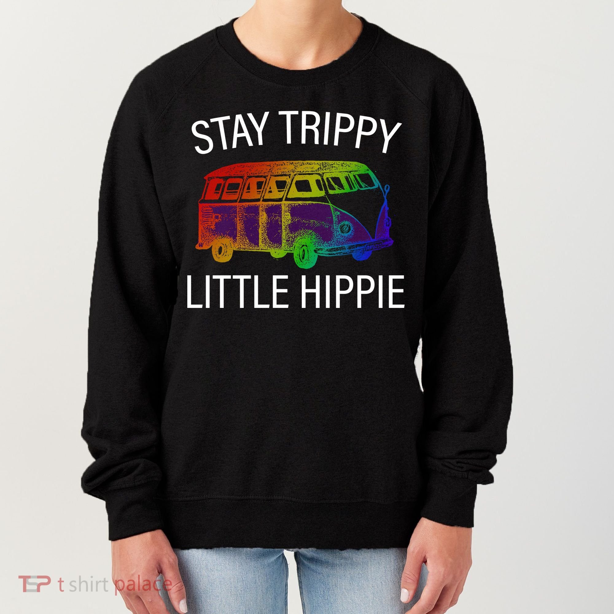 Funny Reto - Stay Trippy Little Hippie Women's Sweatshirt