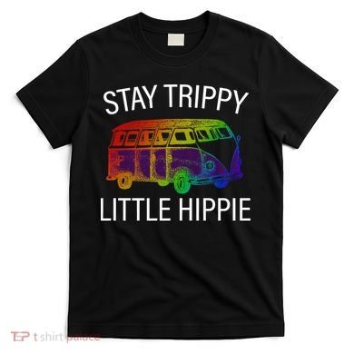Funny Reto - Stay Trippy Little Hippie T-Shirt