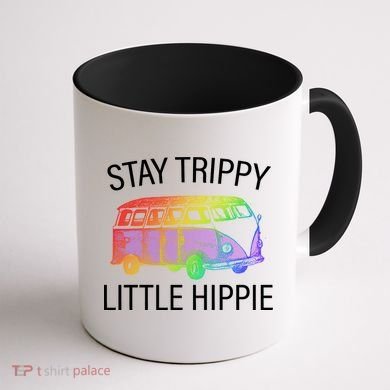Funny Reto - Stay Trippy Little Hippie Coffee Mug back
