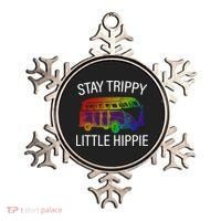 Funny Reto - Stay Trippy Little Hippie Ornament thumb 0
