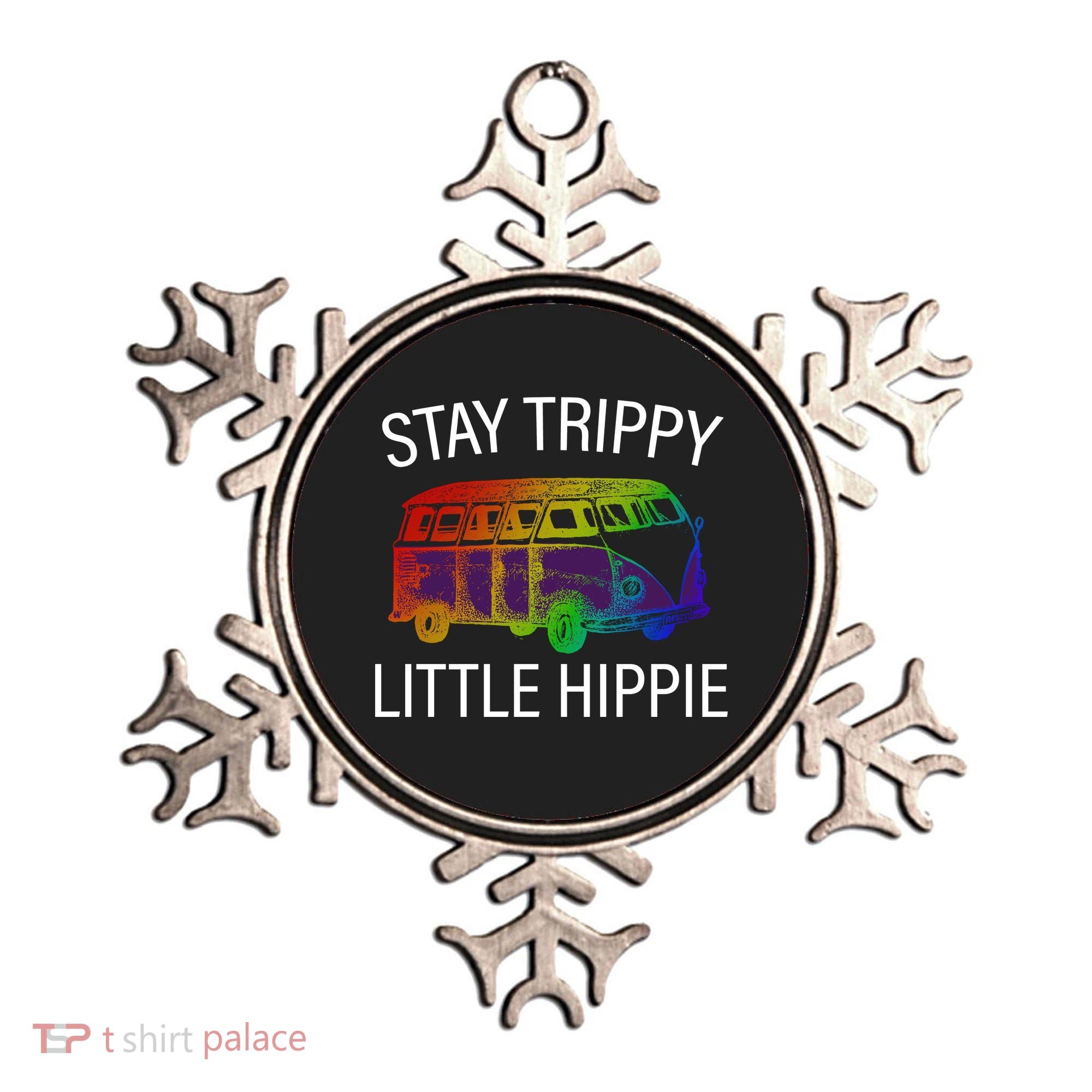 Funny Reto - Stay Trippy Little Hippie Ornament