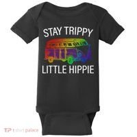 Funny Reto - Stay Trippy Little Hippie Baby Bodysuit thumb 0