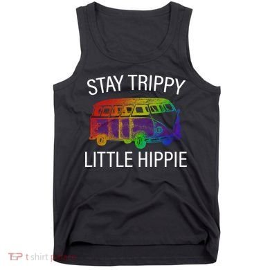 Funny Reto - Stay Trippy Little Hippie Tank Top
