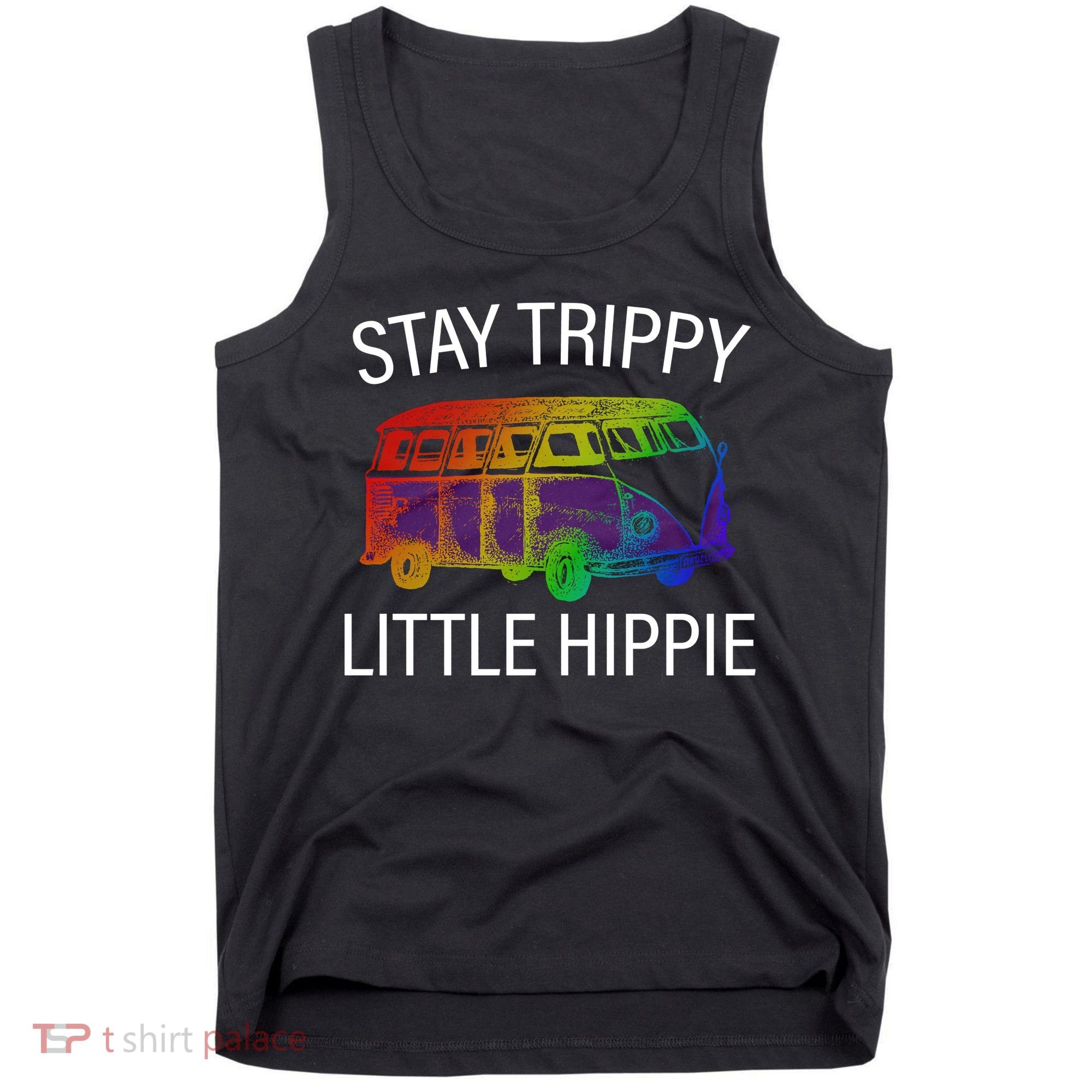 Funny Reto - Stay Trippy Little Hippie Tank Top