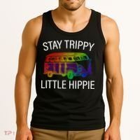 Funny Reto - Stay Trippy Little Hippie Tank Top thumb 3