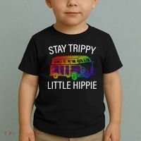 Funny Reto - Stay Trippy Little Hippie Toddler T-Shirt thumb 2