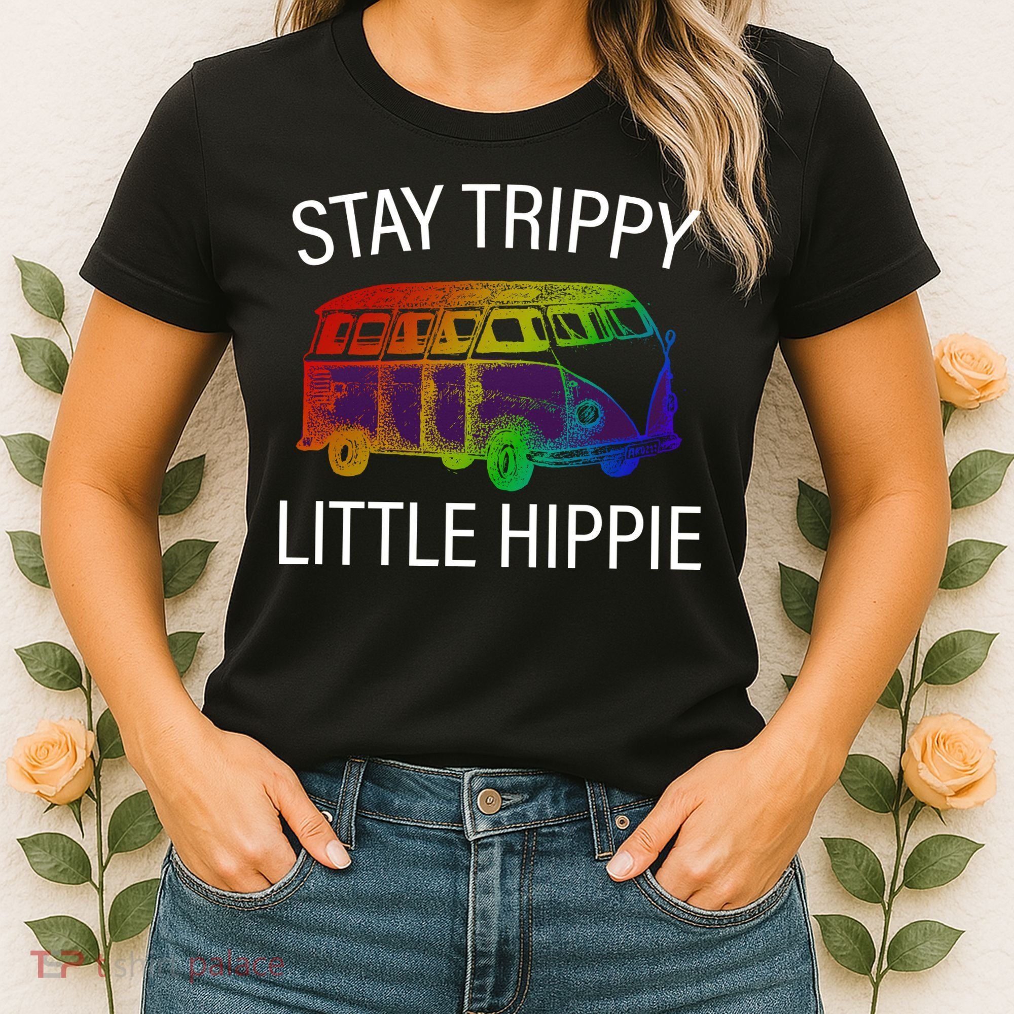 Funny Reto - Stay Trippy Little Hippie Women's T-Shirt