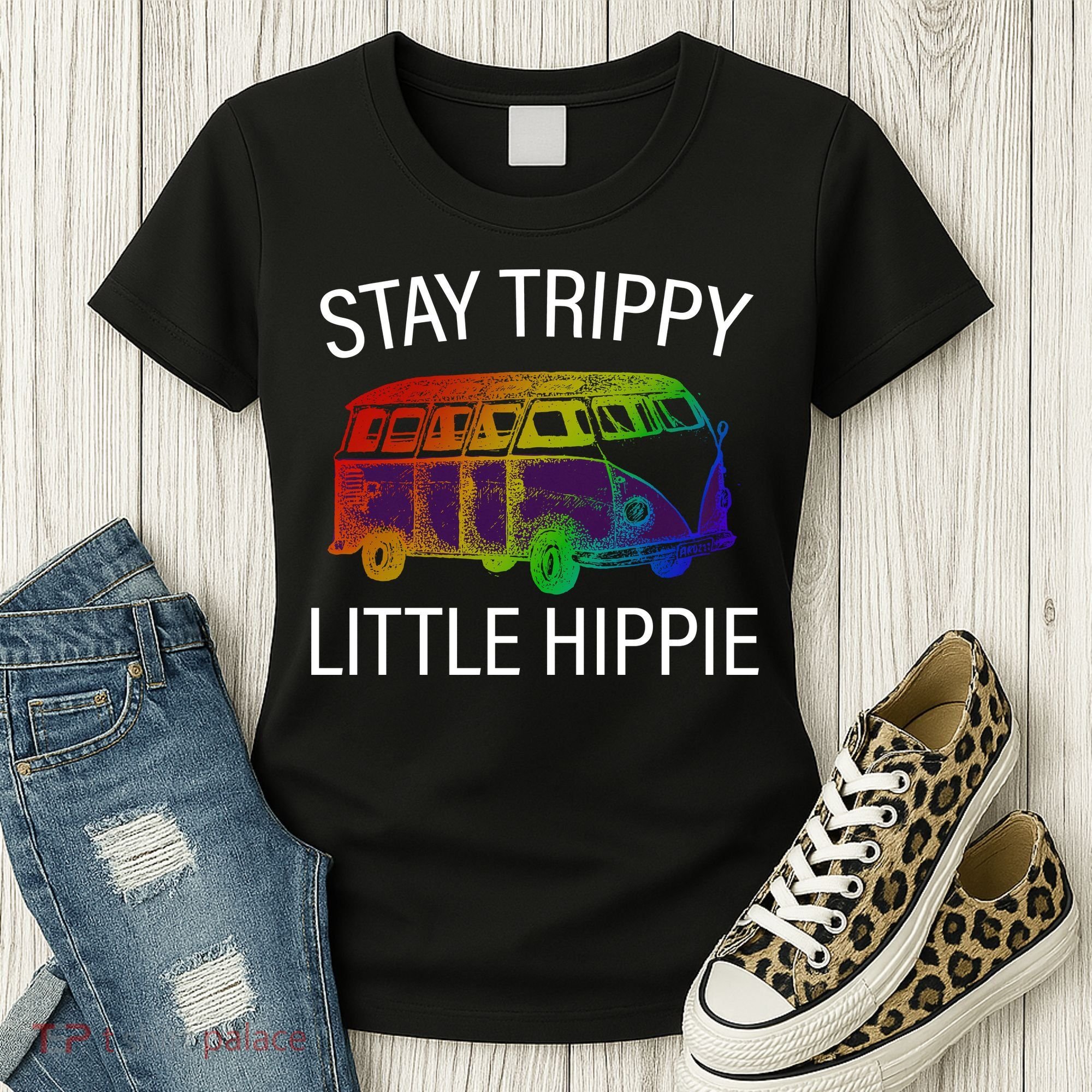 Funny Reto - Stay Trippy Little Hippie Women's T-Shirt