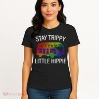 Funny Reto - Stay Trippy Little Hippie Women's T-Shirt thumb 4