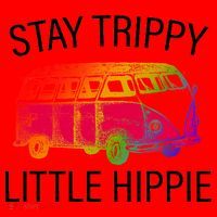 Funny Reto - Stay Trippy Little Hippie Santa Hat thumb 1