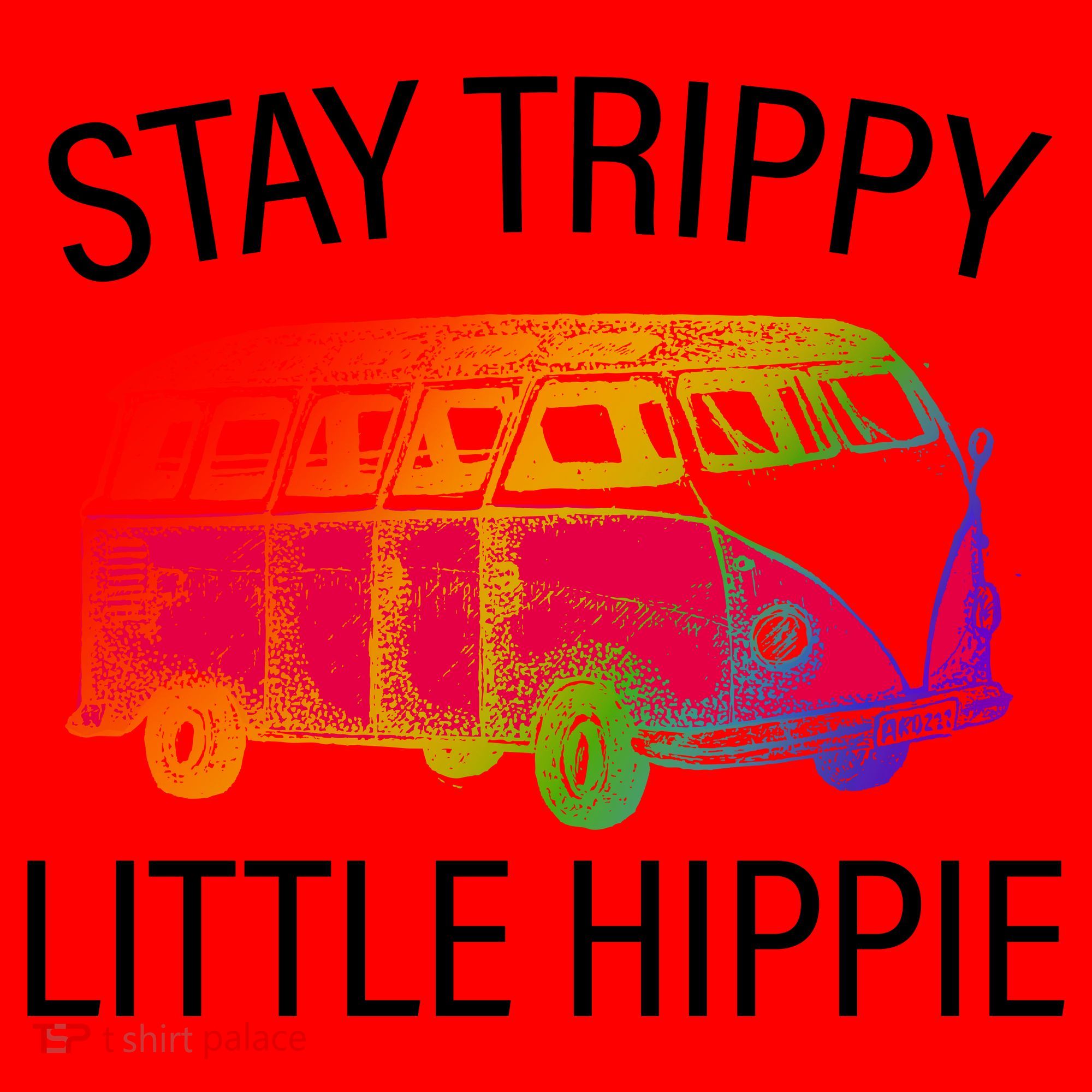 Funny Reto - Stay Trippy Little Hippie Santa Hat
