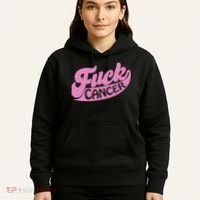 Funny Retro Fck Cancer Logo Breast Cancer Support Hoodie thumb 5