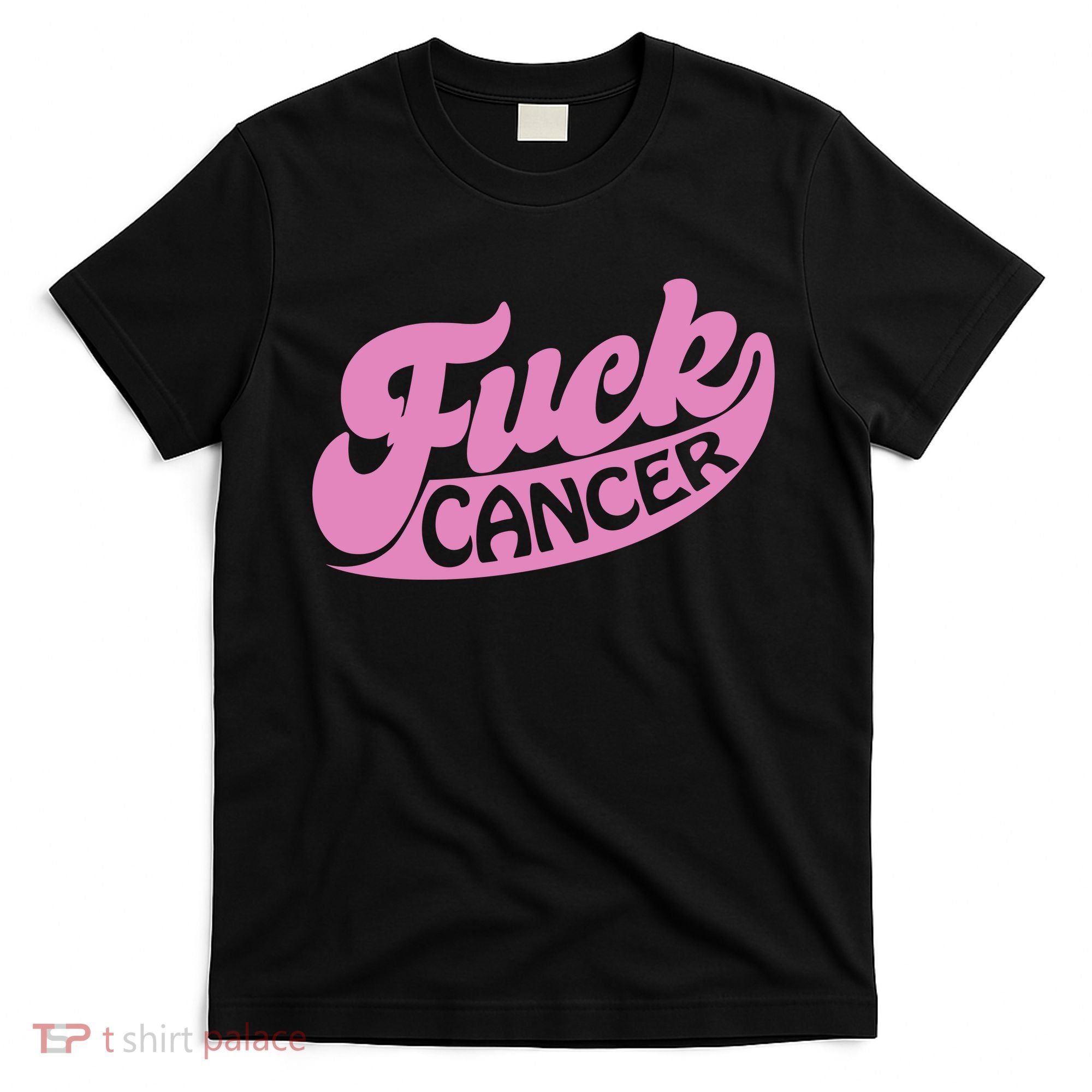 Funny Retro Fck Cancer Logo Breast Cancer Support T-Shirt