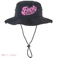 Funny Retro Fck Cancer Logo Breast Cancer Support Bucket Hat thumb 0