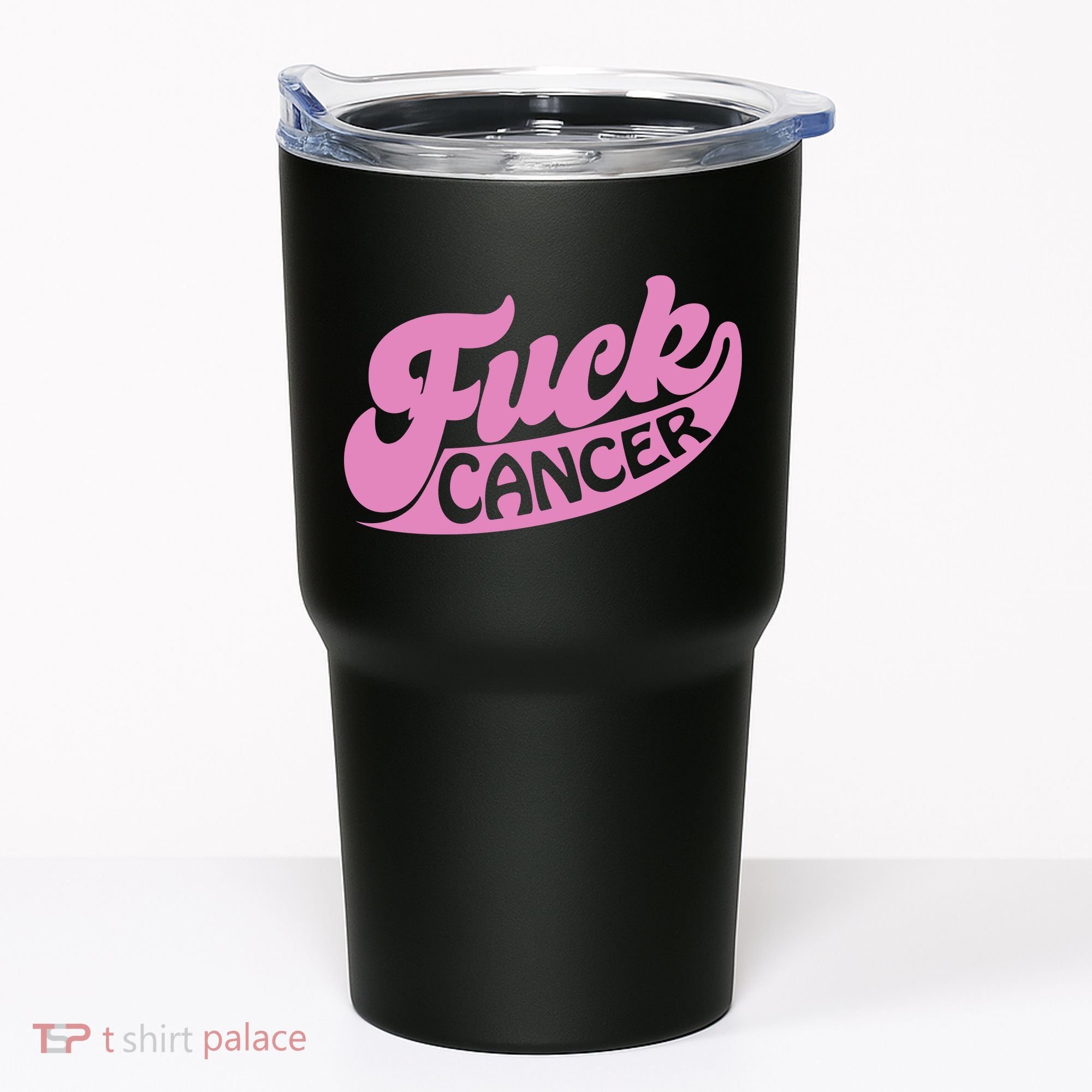 Funny Retro Fck Cancer Logo Breast Cancer Support Tumbler