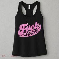 Funny Retro Fck Cancer Logo Breast Cancer Support Women's Tank Top thumb 3