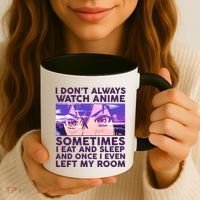 Funny Retro I Don't Always Watch Anime Anime Fan Coffee Mug thumb 3