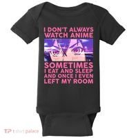 Funny Retro I Don't Always Watch Anime Anime Fan Baby Bodysuit thumb 0