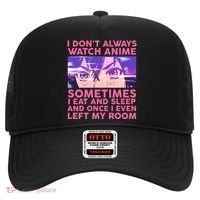Funny Retro I Don't Always Watch Anime Anime Fan Hat thumb 0