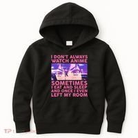 Funny Retro I Don't Always Watch Anime Anime Fan Kids Hoodie thumb 0