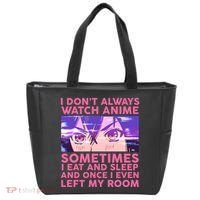 Funny Retro I Don't Always Watch Anime Anime Fan Tote Bag thumb 0