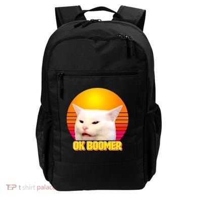 Funny Retro Table Cat OK Boomer Meme Backpack