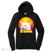 Funny Retro Table Cat OK Boomer Meme Women's Hoodie thumb 0