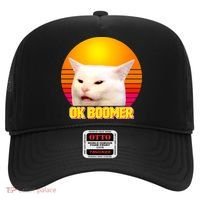 Funny Retro Table Cat OK Boomer Meme Hat thumb 0