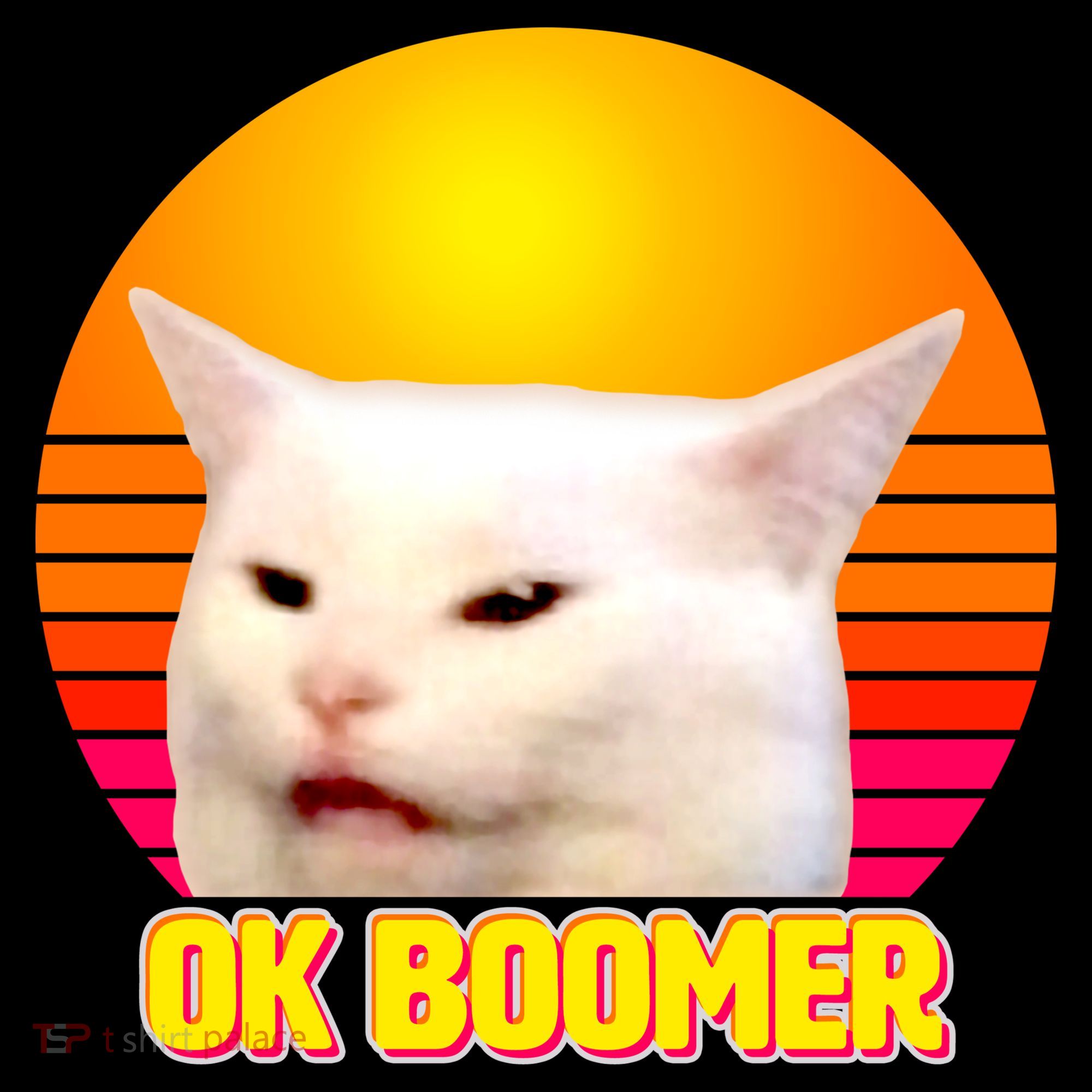 Funny Retro Table Cat OK Boomer Meme Visor