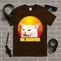 Funny Retro Table Cat OK Boomer Meme T-Shirt thumb 5