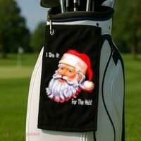 Funny Santa Claus I Do It For The HO'S Christmas Golf Towel thumb 2