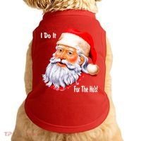 Funny Santa Claus I Do It For The HO'S Christmas Doggie Tank thumb 0